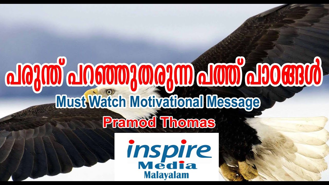 പരുന്ത് പറയുന്ന പത്ത് പാഠങ്ങൾ. 10 lessons from an eagle. Malayalam motivational video. Pramod Thomas