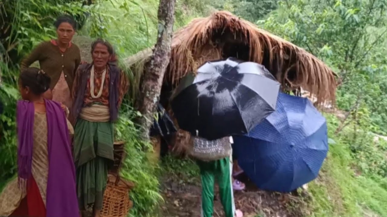 Nepali Mountain village Life | very Dengrous Rainfaal Day Life| in Nepali people's Lifestyle|