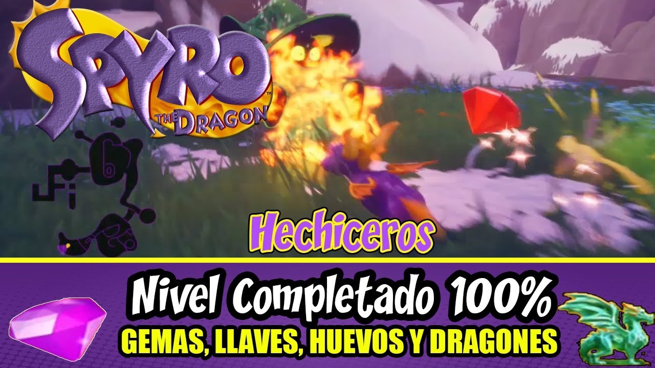 Spyro The Dragon 100% | All Gems, Eggs, Keys & Dragons | Hechiceros (Coleccionables)