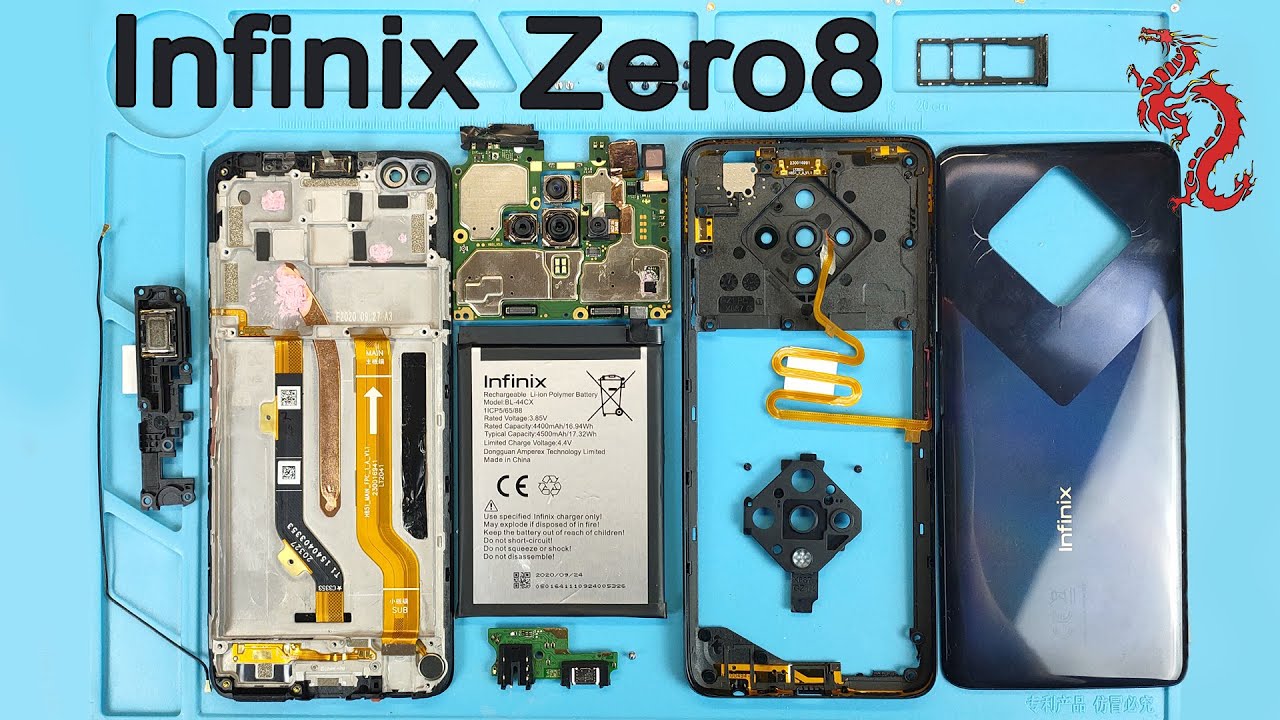 INFINIX ZERO 8 //РАЗБОР смартфона ОБЗОР изнутри +Микроскоп
