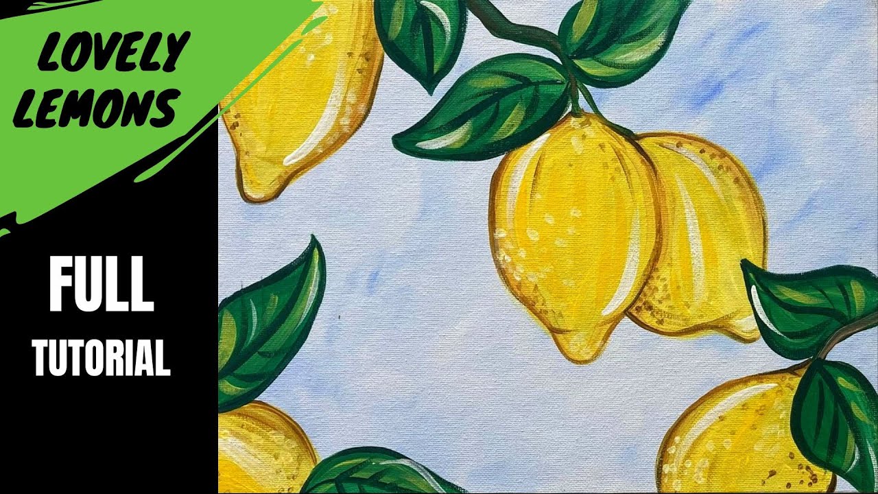 🍋 EP119 - 'Lovely Lemons' easy acrylic lemon painting tutorial for beginners