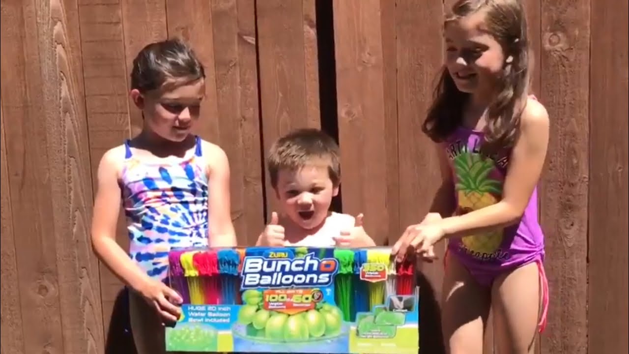 EPIC KIDS WATER BALLOON FIGHT! Over 350 Colorful Balloons Used!