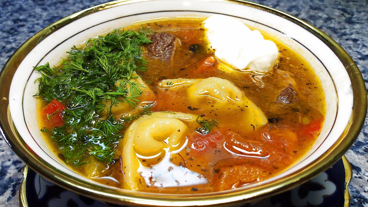 ЧУЧВАРА шурпа. Узбекский суп с пельменями 🌟 Chuchvara sho'rva - Uzbek soup with dumplings