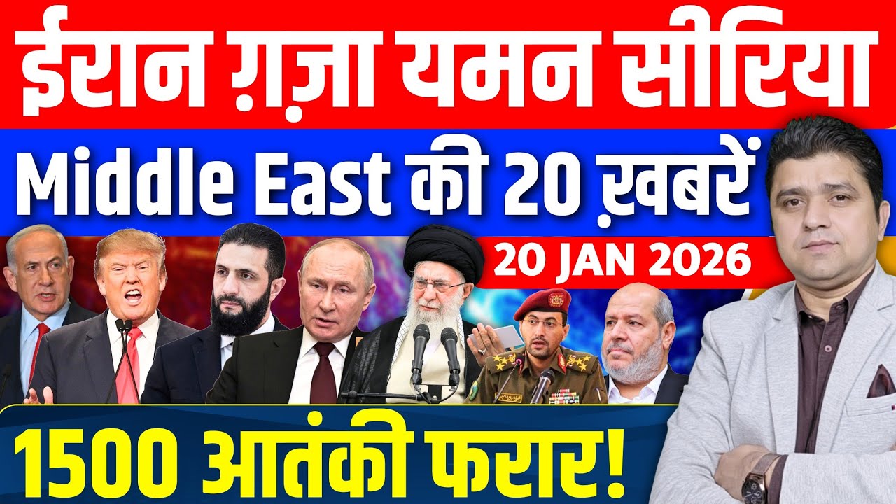 Iran Gaza Yemen Turkey Syria US Middle East की Hindi News | Azad Bol India | Adil Khan Azad | 20 Jan