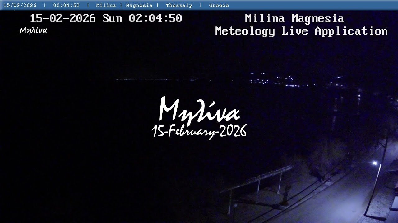 ❄️ 15-February-2026, Μηλίνα Πηλίου Live, Timelapses.gr 🇬🇷