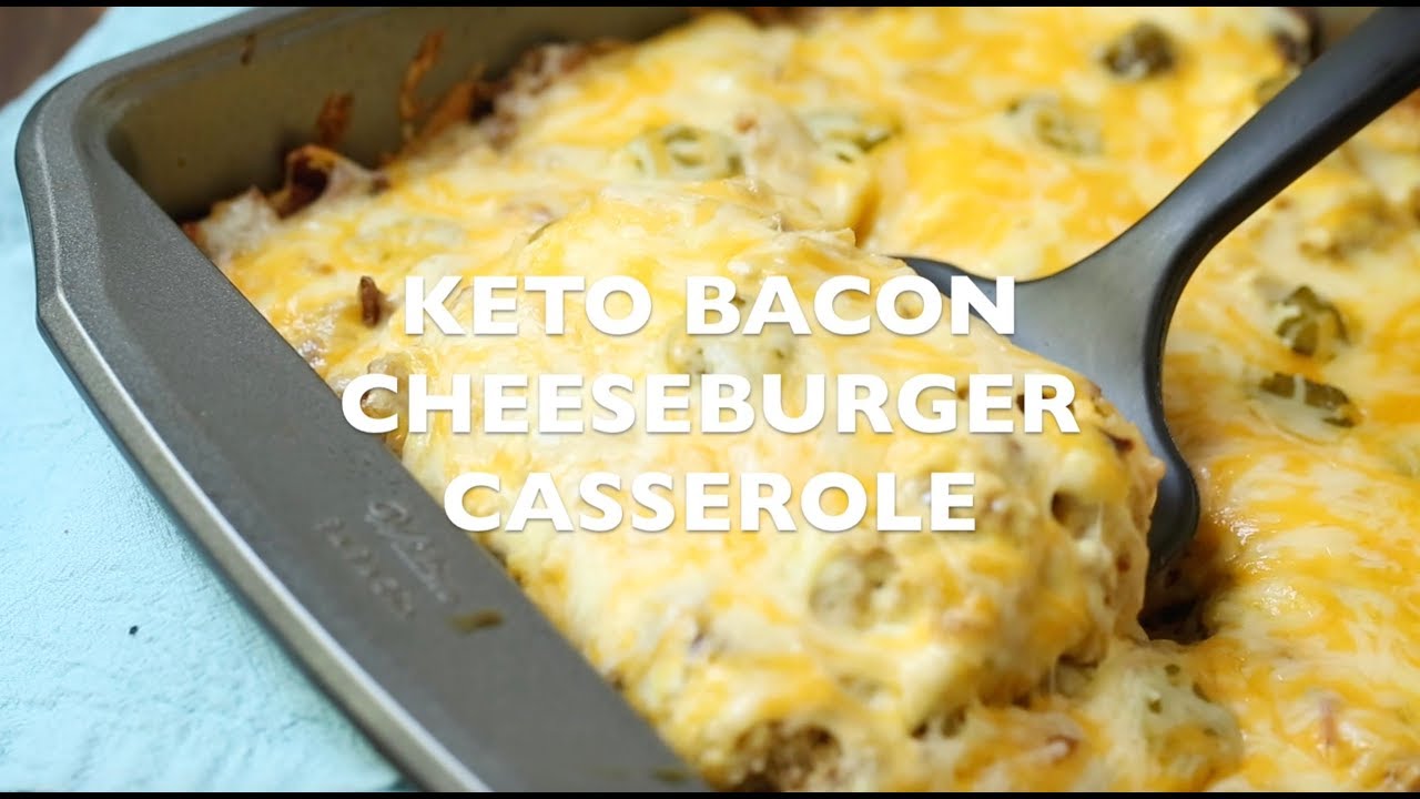 Keto Bacon Cheeseburger Casserole - finally ... a healthy cheeseburger family meal.