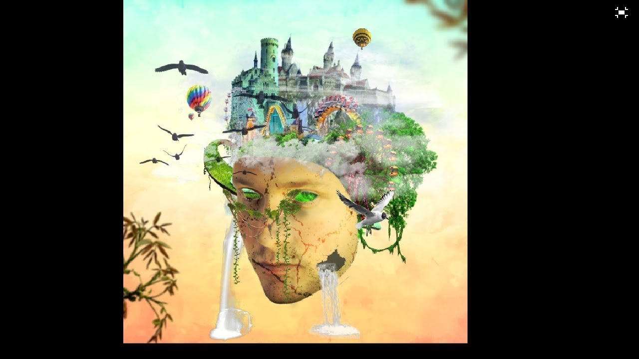 nature behind the man face | photoshop touch android