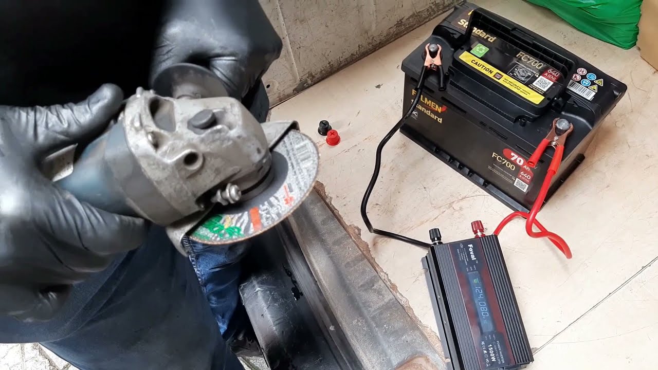 Probando INVERSOR de corriente de coche FOVAL 12v a 220v 1500w con radial, amoladora, power inverter