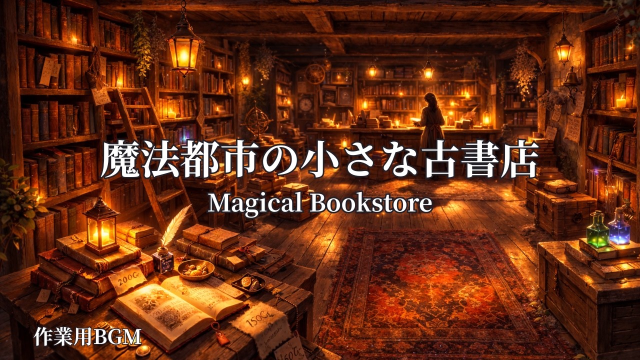 【作業用BGM】魔法都市の小さな古書店 | Quiet Magical Bookstore in a Fantasy City | Calm Celtic Fantasy Ambience