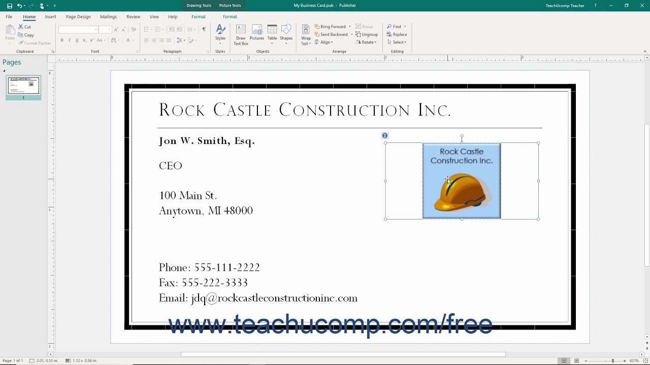 Publisher 2019 & 365 Tutorial Moving, Resizing, and Rotating Objects Microsoft Training