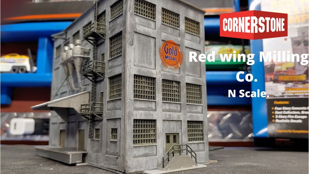 Walthers N Scale Red Wing Milling Co. Строительство и обзор.