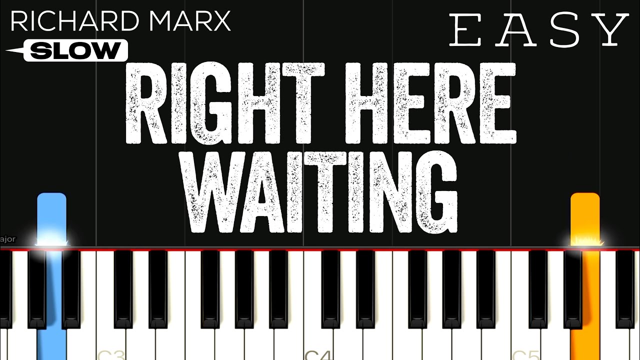 Richard Marx - Right Here Waiting | SLOW EASY Piano Tutorial