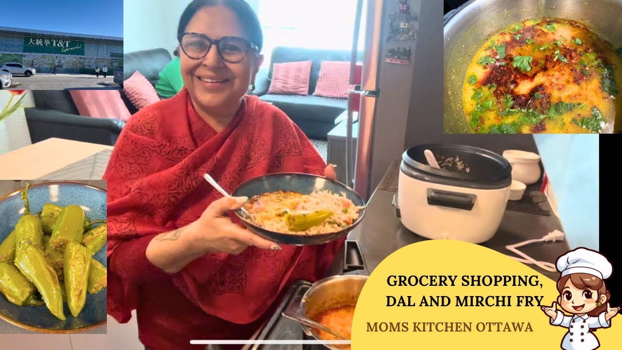 Day in my life- Grocery Shopping, Dal and Mirchi Fry Recipe