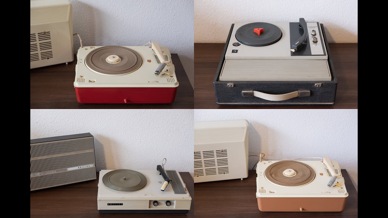 Four amazing portable record players