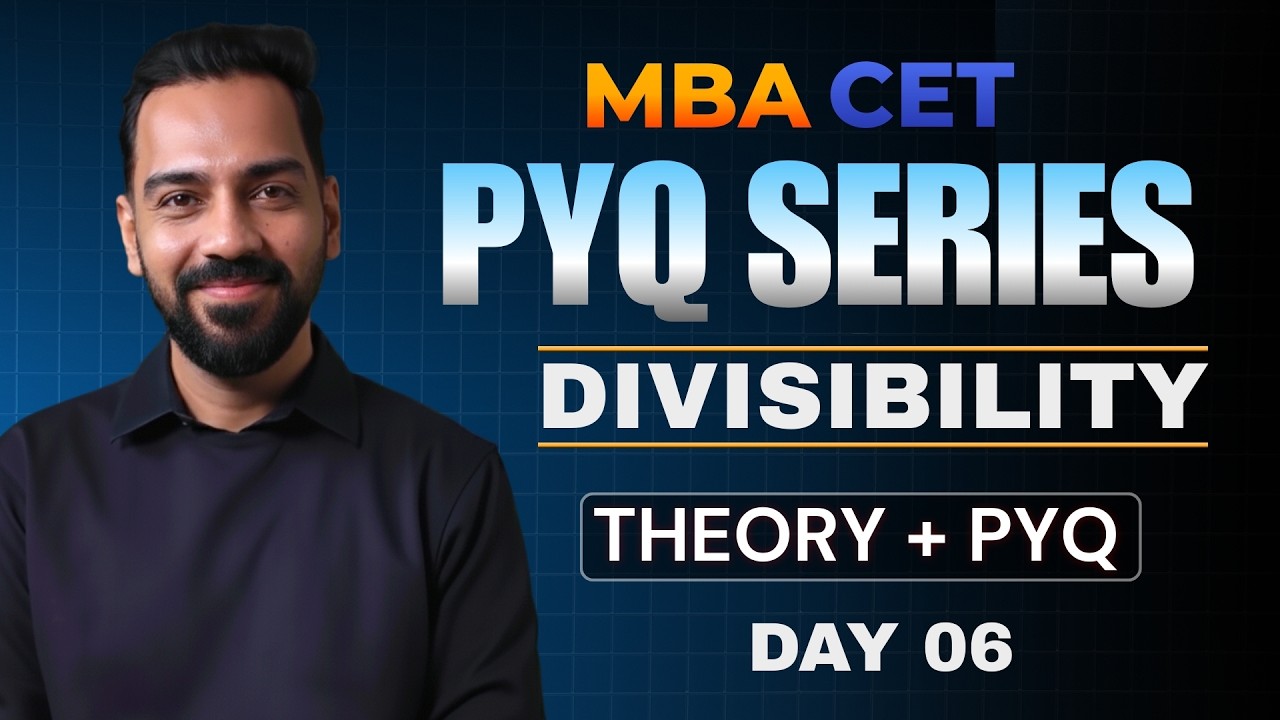 MBA CET PROMAX Lecture Series Day 06 | Divisibility | Complete Preparation Strategy | Target JBIMS