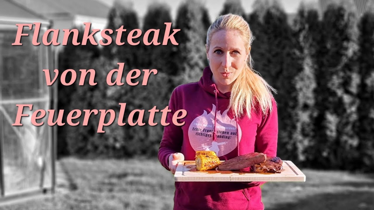 Flanksteak von der Feuerplatte