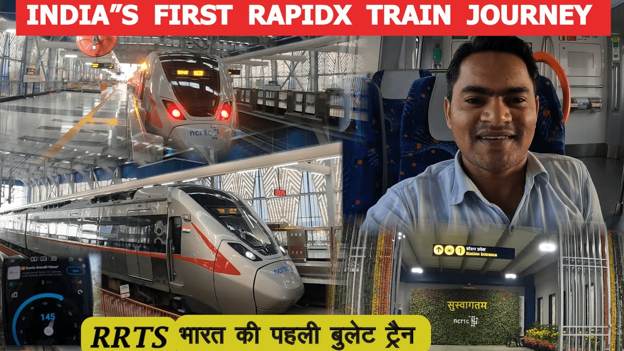 Most Exclusive India's First RapidX Train Journey | Delhi Meerut RRTS train India first Bullet train