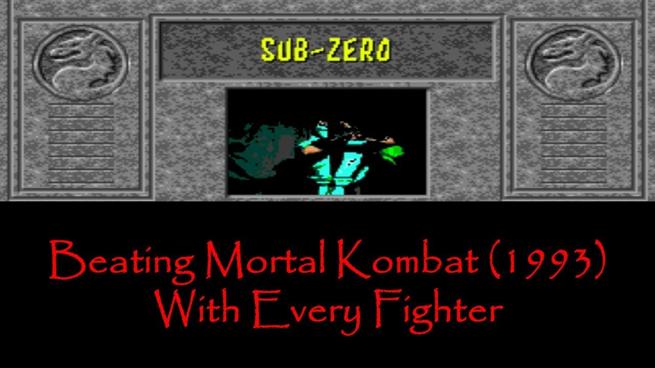 Beating Mortal Kombat (1993) with Every Fighter - Sub-Zero - Very Easy (Sega Genesis)