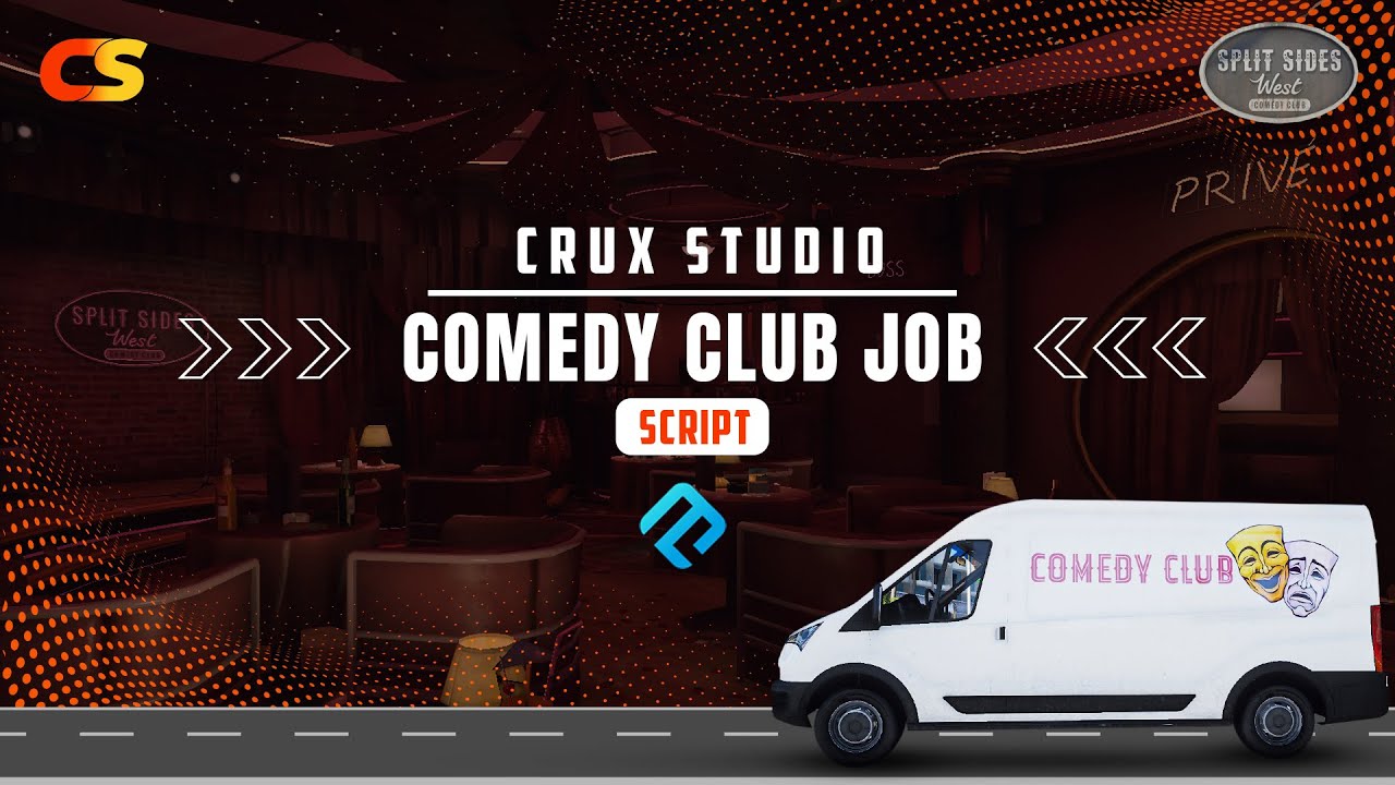 [ QBCORE / QBOX / ESX ] COMEDY CLUB JOB SCRIPT | FIVEM | TEBEX | CRUX STUDIO