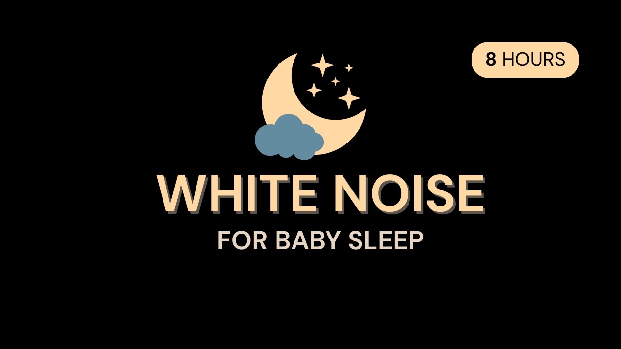 Baby White Noise for Sleep | 8 Hours | Calming and Gentle Sound for Overnight Sleep | Black Screen