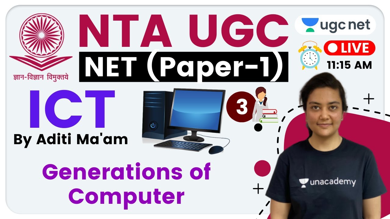 NTA UGC NET 2020 (Paper-1) | ICT by Aditi Ma'am | Generations of Computer