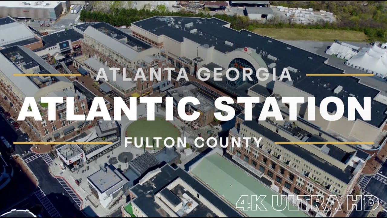 ATLANTIC STATION | Atlanta Ga 🇺🇸 | 4K Relaxing Aerial Drone Footage
