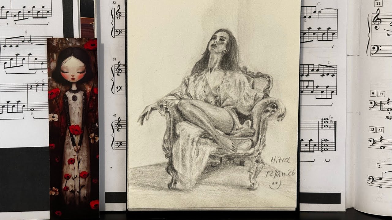 Woman lying on a couch | quiet art practice