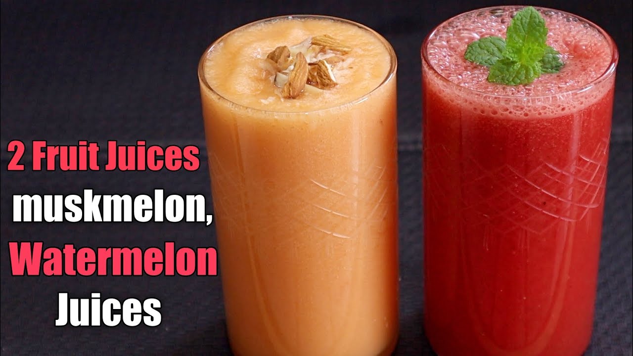 Healthy Fruit Juices | How to make Watermelon juice | Maskmelon juice | Watermelon Juice In Telugu