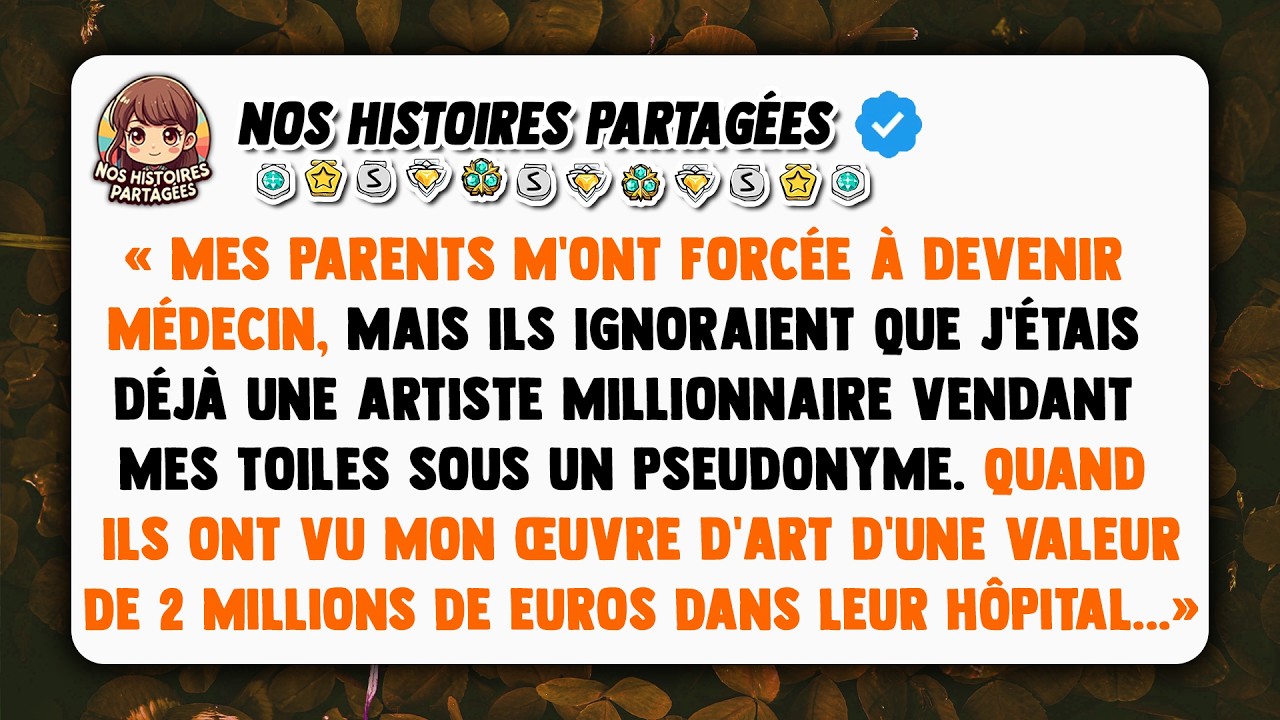 Mes parents m'ont forcée à devenir médecin, mais ils ignoraient que j'étais déjà une artiste...