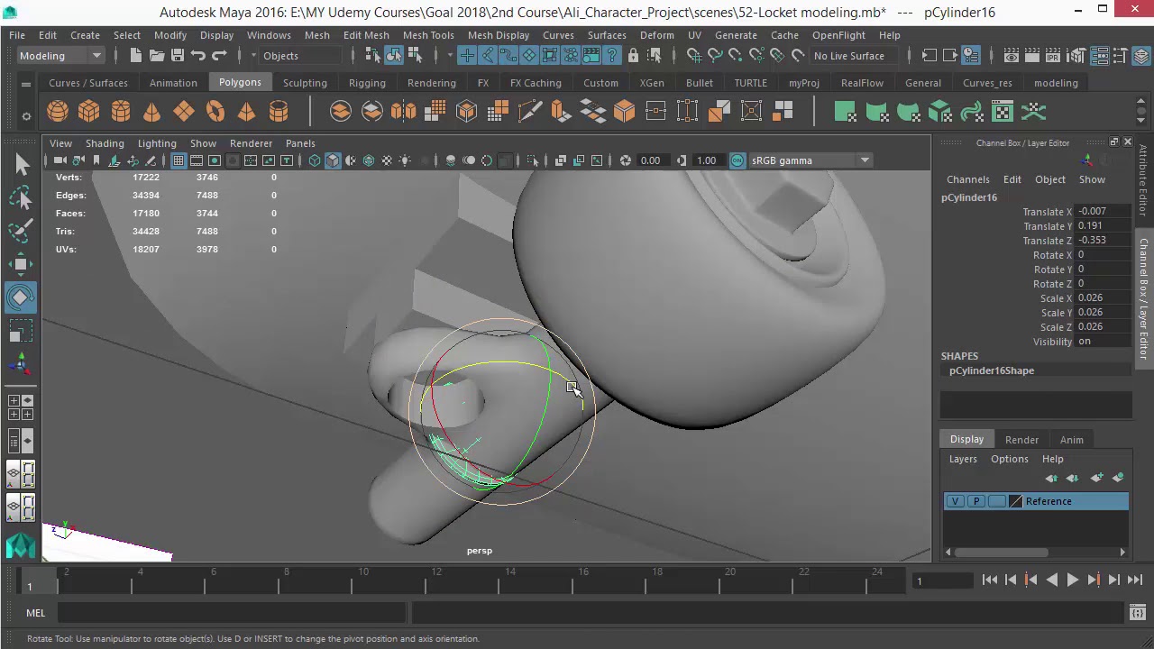 maya modeling tutorial : Modeling Wheel Conecter