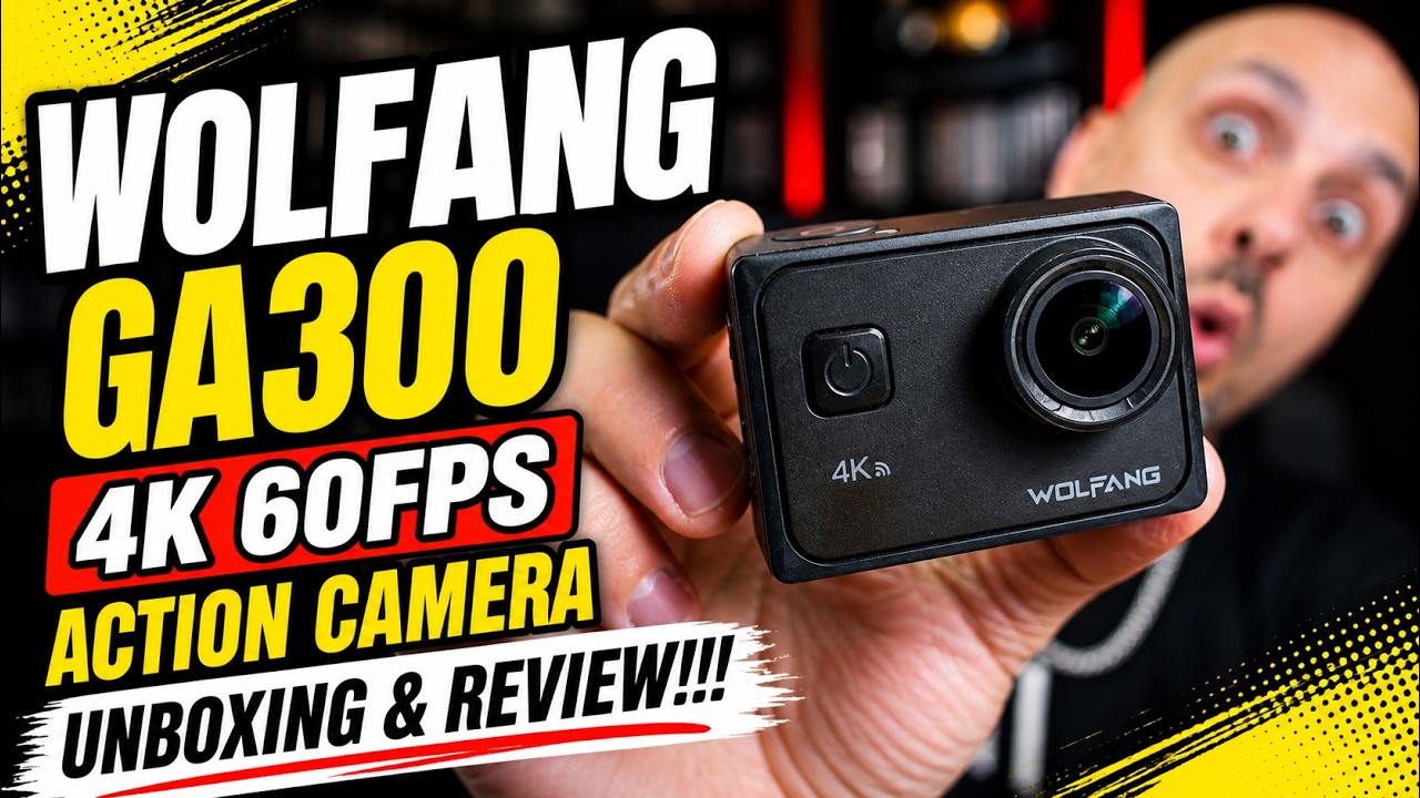 WOLFANG GA300 4K 60FPS Action Camera Unboxing & Review!!!
