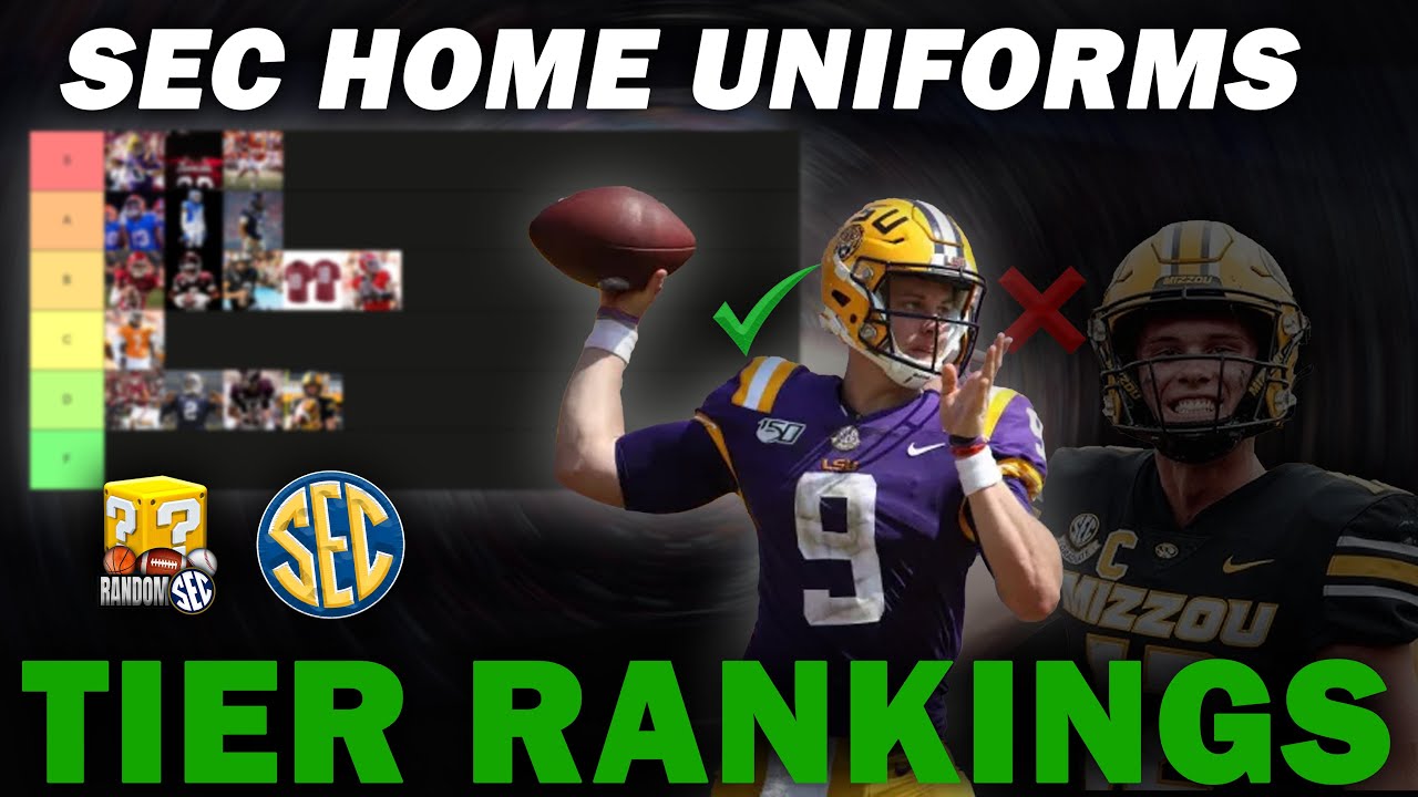 SEC home uniforms TIER RANKINGS 🤔🤔🏈🏈 | Random SEC