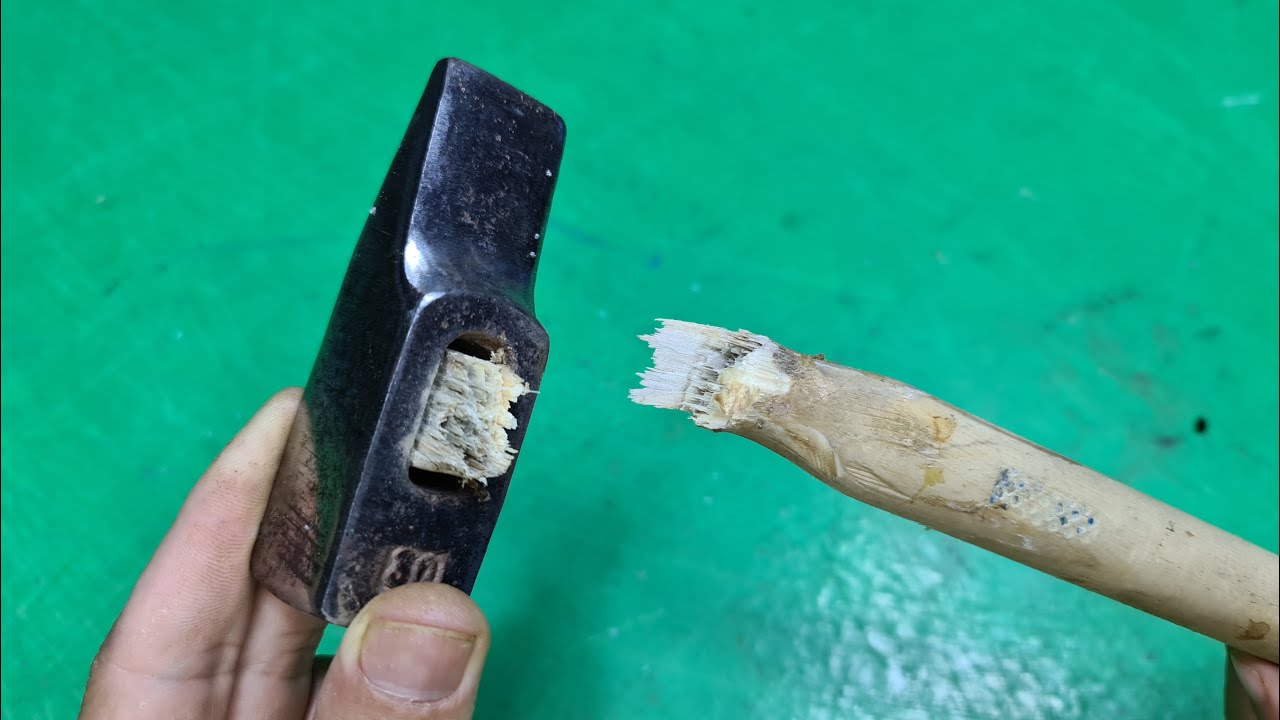 إليك الطريقه الصحيحه لتركيب الشاكوش او المطرقة بالطريقة الابداعية !! Proper Joint of Hammer Handle