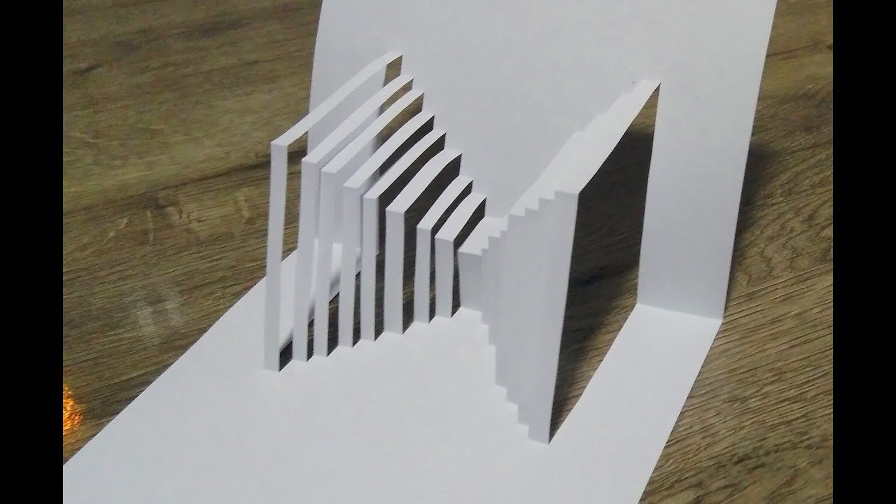 COMO FAZER CART&Atilde;O KIRIGAMI AMPULHETA pop up card make and learn