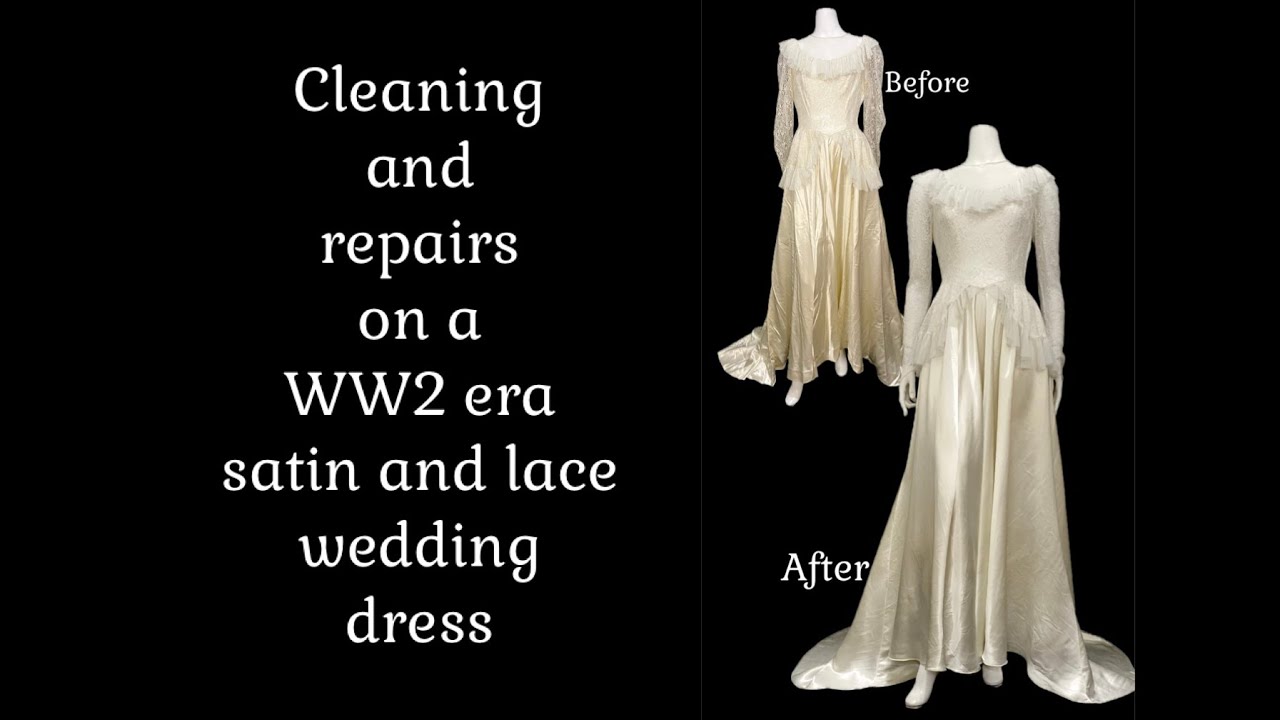A WW2 era wedding dress is given a second chance after cleaning and repairs.