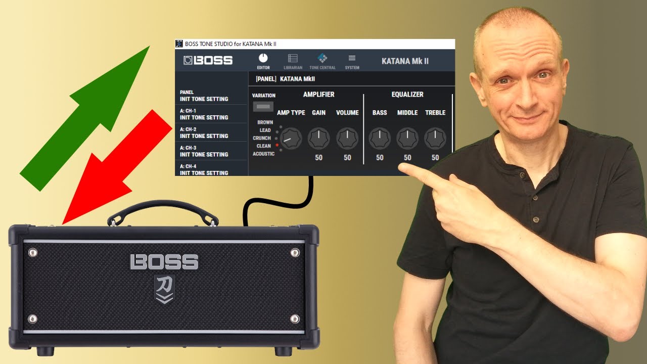 Учебное пособие по Boss Tone Studio — сохранение и восстановление звуков (Katana MkII)