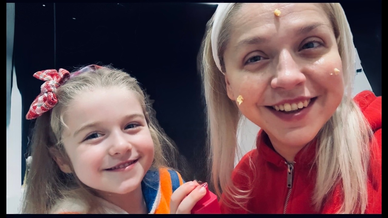 5 year old helping me with my skincare