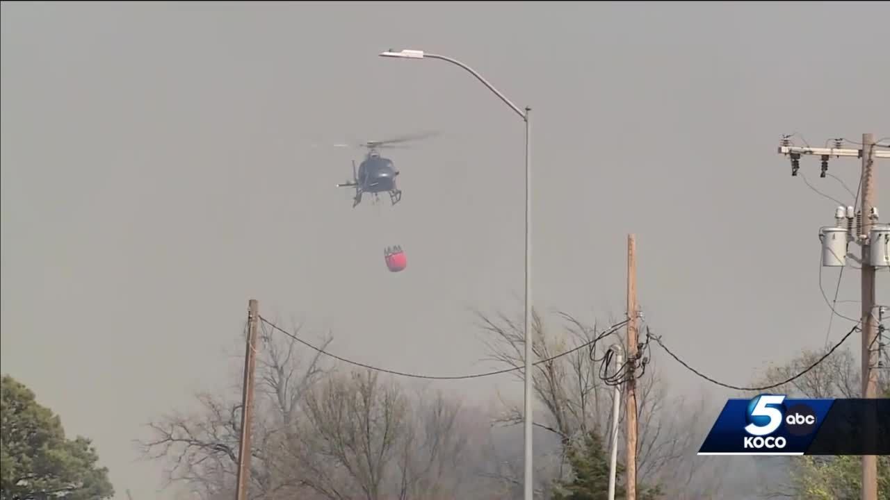 Different agencies work together as wildfires spread across Oklahoma