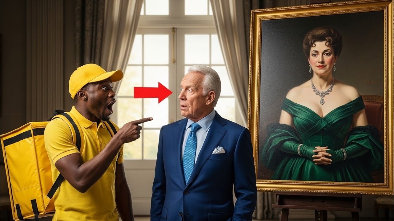 Entregador pergunta: “Por que a foto da minha mãe está na sua mansão?” 😱💥 Verdade choca!