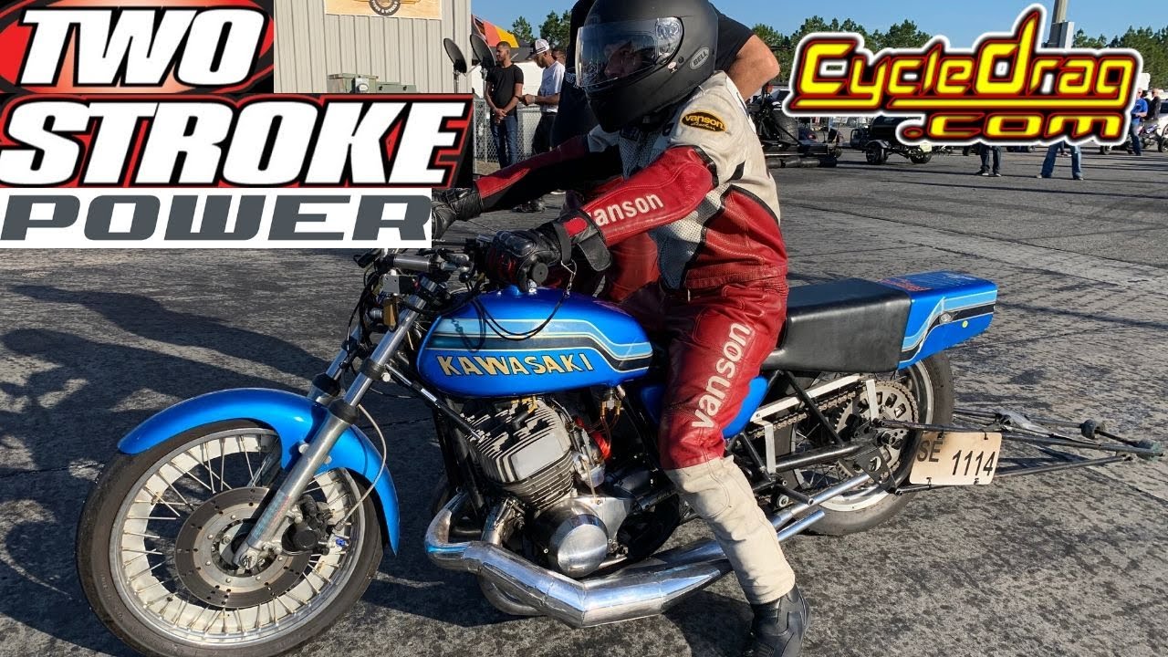 TWO STROKE ACTION! THE SOUND OF 5 OF THE WORLD’S MOST POWERFUL KAWASAKI H2 750 TRIPLE DRAG BIKES!