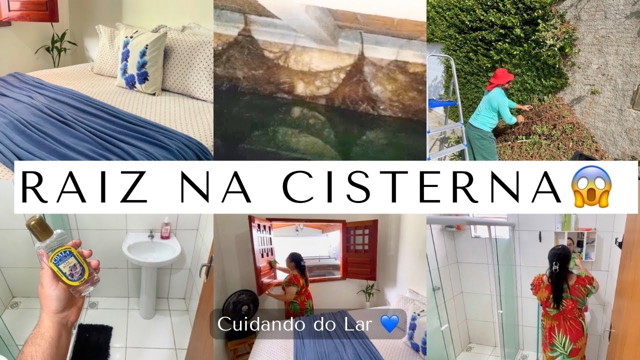 RAIZ INVADIU NOSSA CISTERNA D’ÁGUA 😱 | CAMA POSTA LINDA e LIMPEZA NO BANHEIRO