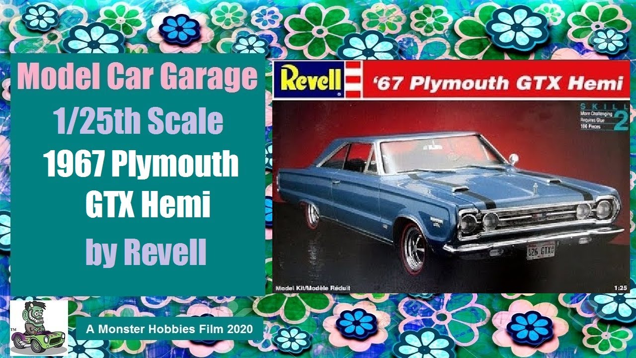 Модельный гараж — набор для сборки Plymouth GTX Hemi 1967 года от Revell — видео распаковки модел...