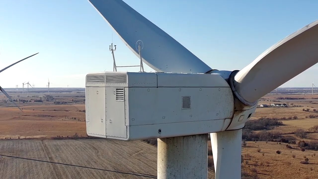 Wind turbine up close