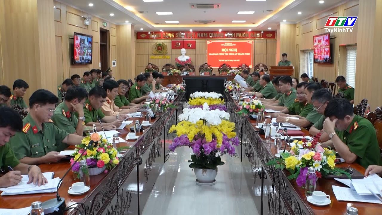 Công an Tây Ninh tổ chức Hội nghị Giao ban công tác tháng 7 năm 2025