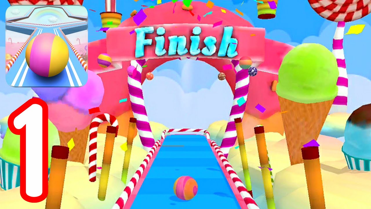 Candy Ball Run-(Gameplay 1)-Niveles Del 1 Al 10