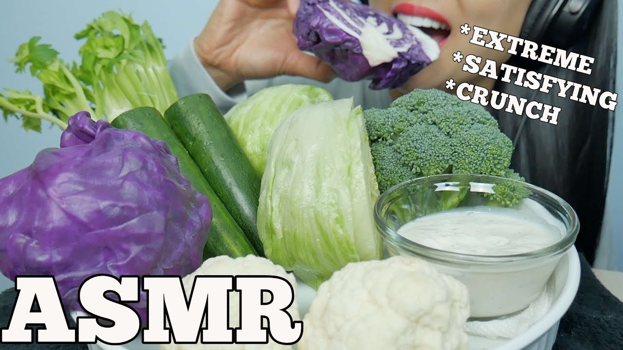 ASMR RAW VEGGIE PLATTER (EXTREME CRUNCHY SATISFYING EATING SOUNDS) NO TALKING | SAS-ASMR
