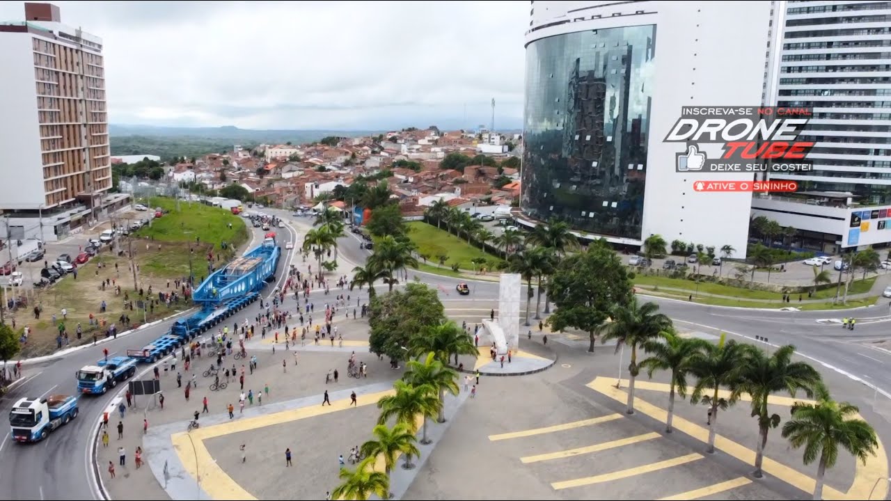 😱😮 CARRETA COM 380 PNEUS FAZENDO A ROTAT&Oacute;RIA em Campina Grande-PB 🤩🇧🇷🚁