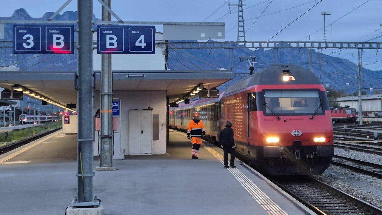 🇨🇭Bahnverkehr in Buchs SG mit EC 164, Infra MT Messzug, SBBC Papamobile, SBB Re460 und mehr🇨🇭