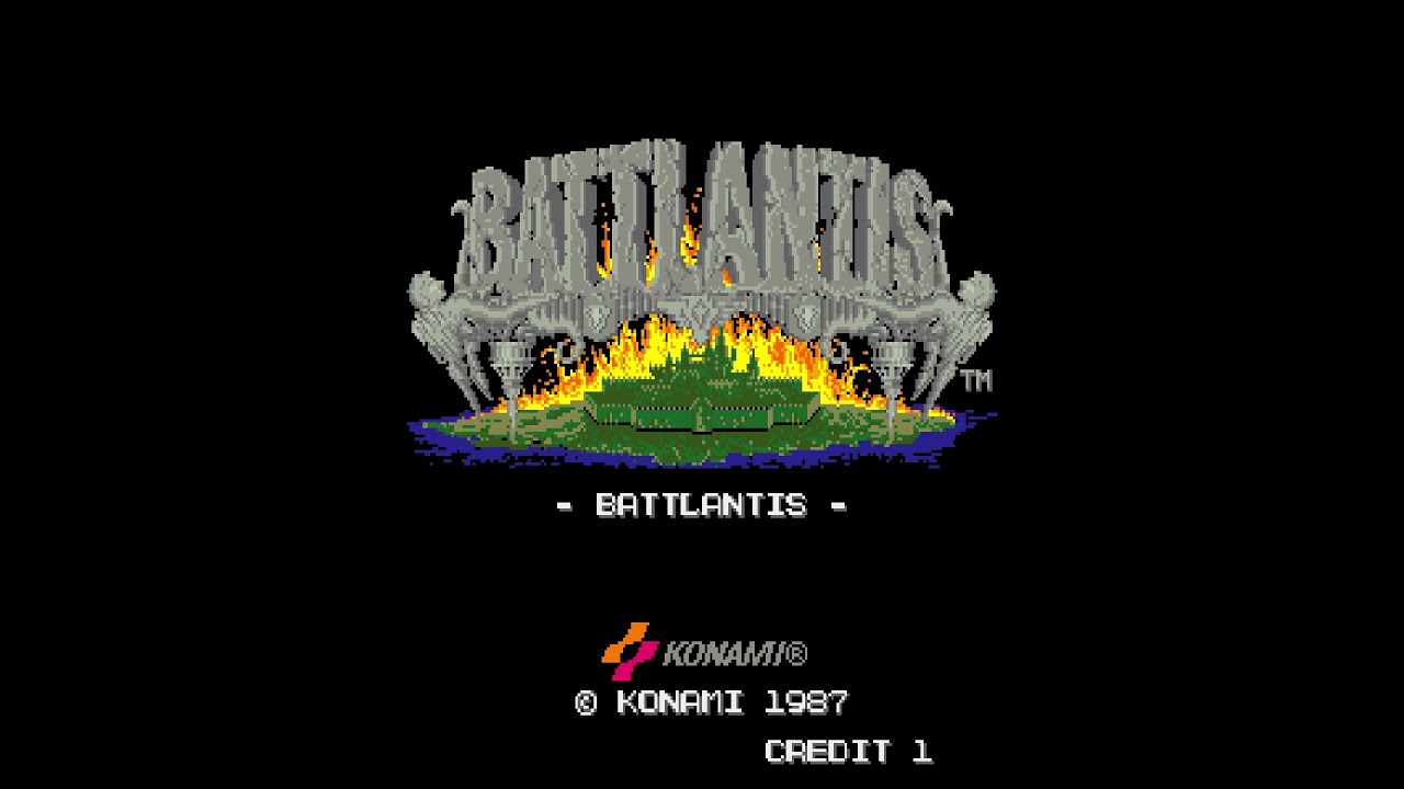 Battlantis (バトランティス). [Arcade - Konami]. (1987). 1 Loop.