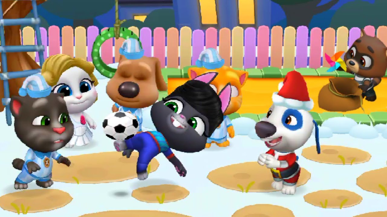 My Talking Tom and his friends playing football 🏈😭 cartoon gameplay 